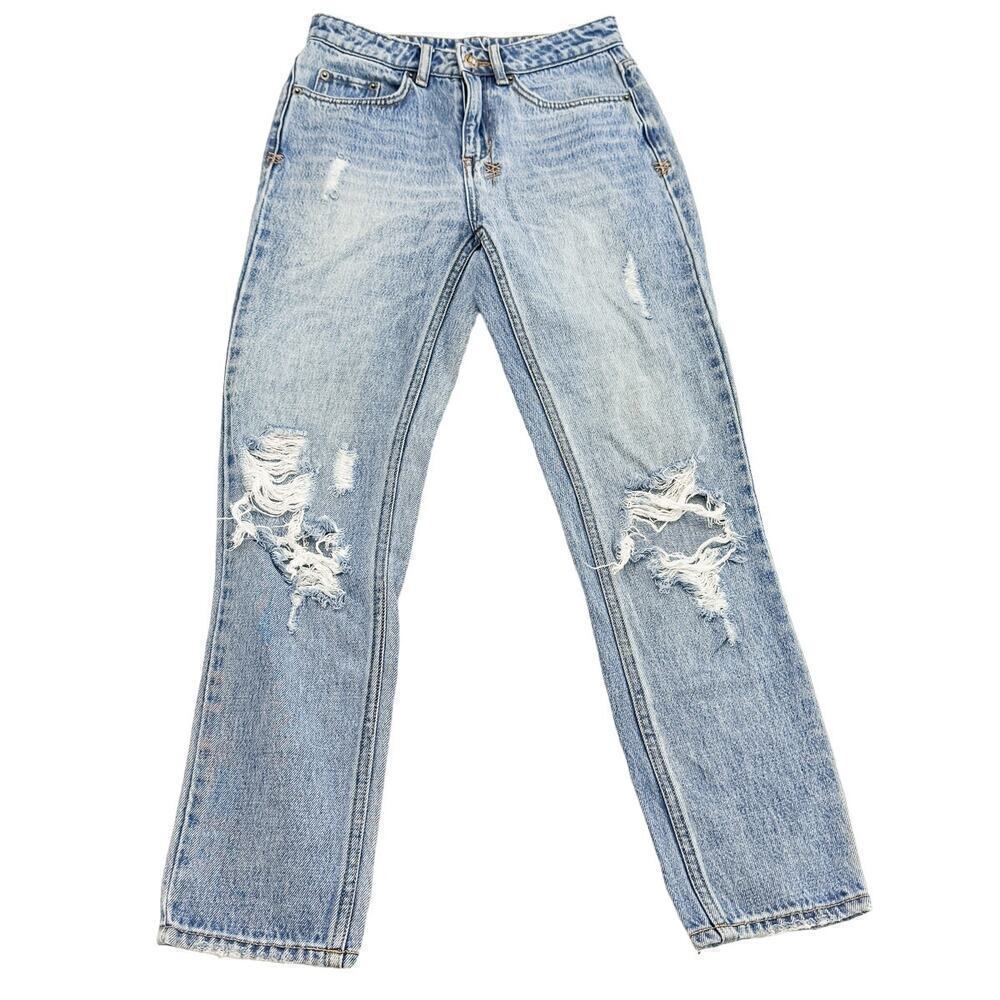 Ksubi Slim Pin Skream Trashed Light Wash Denim Jeans Size 26 - Picture 2 of 8